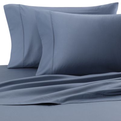 Royal Velvet® 400-Thread-Count Twin Sheet Set in Blue Jean | Bed Bath