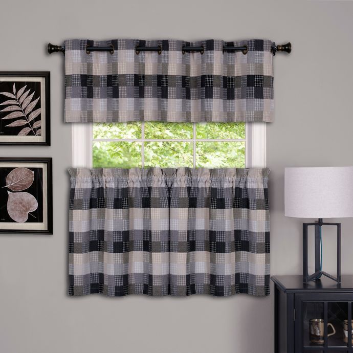 Achim Harvard Kitchen Window Curtain Tier Pair And Valance Bed