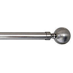 Versailles Home Fashions Lexington Ball 28 to 48-Inch Adjustable Curtain Rod in Pewter/Silver
