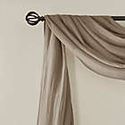 Alternate image 1 for Madison Park Harper Solid Crushed Sheer 216-Inch Scarf Window Valance in Taupe