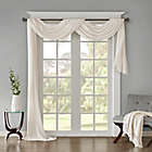 Alternate image 0 for Madison Park Harper Solid Crushed Sheer 144-Inch Scarf Window Valance in White