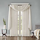 Alternate image 3 for Madison Park Harper Solid Crushed Sheer 216-Inch Scarf Window Valance in White