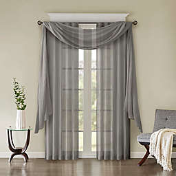 Madison Park Harper Solid Crushed Rod Pocket/Back Tab Window Curtain and Valance