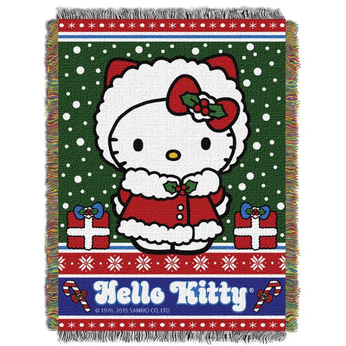 Hello Kitty Snowy Kitty Woven Tapestry Throw Blanket Bed Bath Beyond