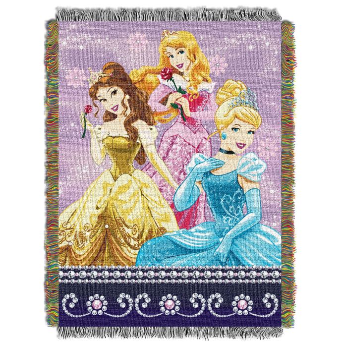 Disney® Princesses "Sparkle Dream" Woven Tapestry Throw Blanket Bed