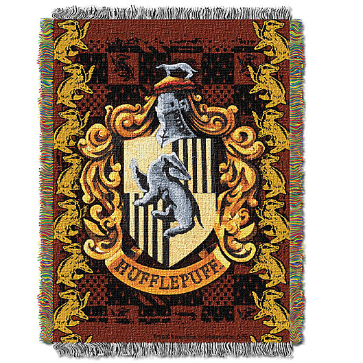 Alternate image 1 for Harry Potter™ HufflePuff Crest Tapestry Throw Blanket