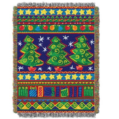 &quot;Tree Festivity&quot; Tapestry Throw Blanket