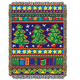 "Tree Festivity" Tapestry Throw Blanket