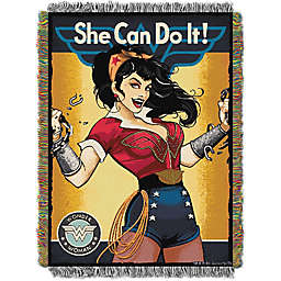 Warner Bros® Wonder Woman "She Can Do It" Tapestry Throw