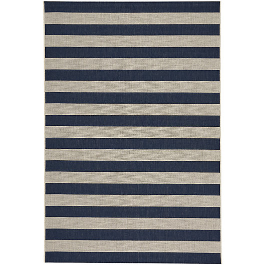 Capel Rugs Elsinore Stripe Outdoor Area, Blue And Green Area Rugs 5 215 7 Sage