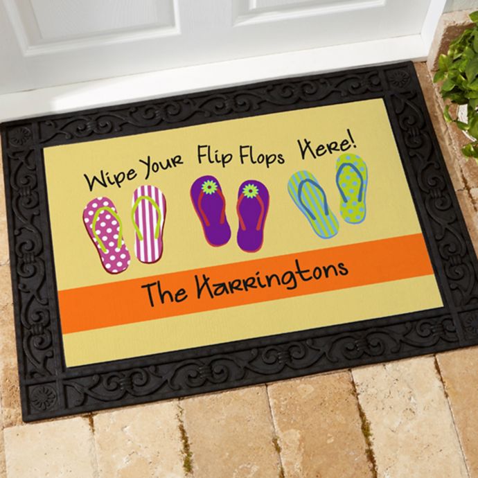 Wipe Your Flip Flops Here Door Mat Bed Bath Beyond