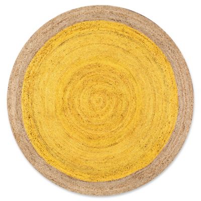 nuLOOM Eleonora 4-Foot Round Accent Rug in Yellow