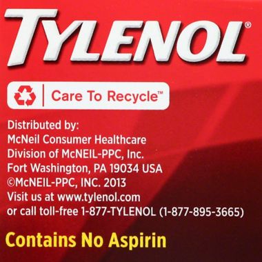 Tylenol&reg; Extra Strength 100-Count 500 mg Pain Reliever Caplets for Adults. View a larger version of this product image.
