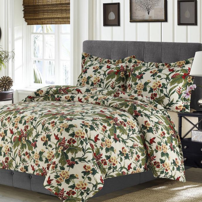 Madrid Printed Tropical Rainforest Oversized Duvet Cover Set Bed