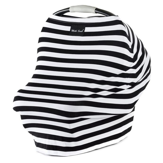 Milk Snob Multi Use Car Seat Cover In Black White Stripe Bed Bath Beyond