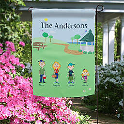 Spring Family Characters Garden Flag