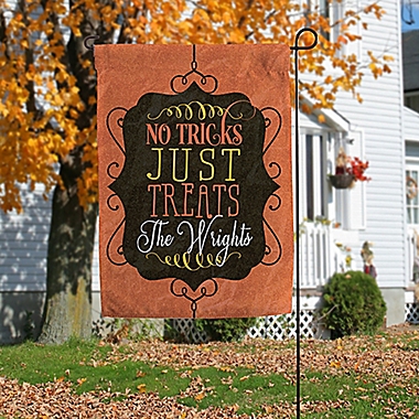 No Tricks, Just Treats Garden Flag. View a larger version of this product image.