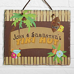Tropical Paradise 11.5-Inch x 9.5-Inch Personalized Slate Plaque