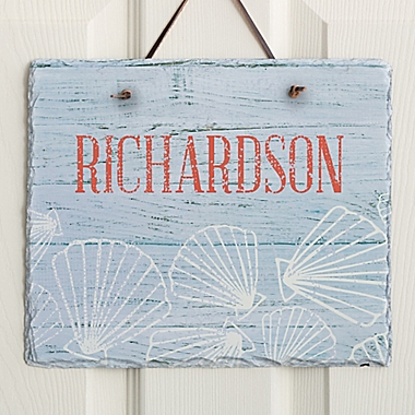 Coastal Home 11.5-Inch x 9.5-Inch Personalized Slate Sign. View a larger version of this product image.