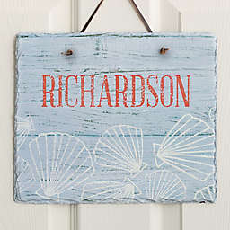 Coastal Home 11.5-Inch x 9.5-Inch Personalized Slate Sign