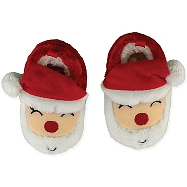 Sleepy Time Size 18-24M Santa Face Slipper in Red. View a larger version of this product image.