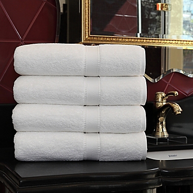 Linum Home Textiles Terry 4-Piece Bath Towel Set in White. View a larger version of this product image.