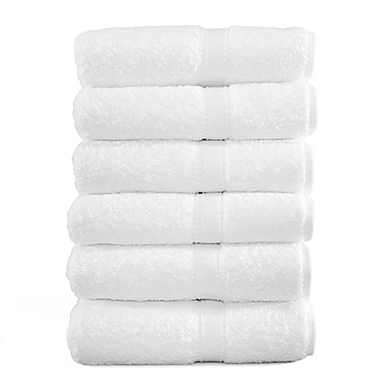 Linum Home Textiles Terry 6-Piece Hand Towel Set in White. View a larger version of this product image.
