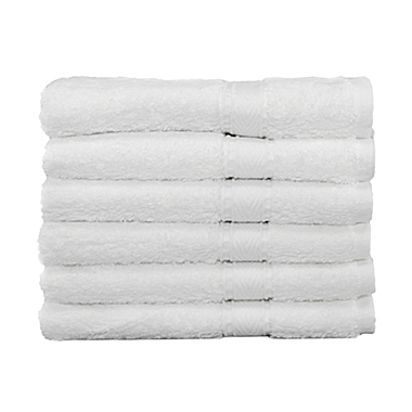 Linum Home Textiles Terry 6-Piece Washcloth Set in White. View a larger version of this product image.