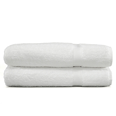 Linum Home Textiles Terry 2-Piece Bath Sheet Set in White. View a larger version of this product image.