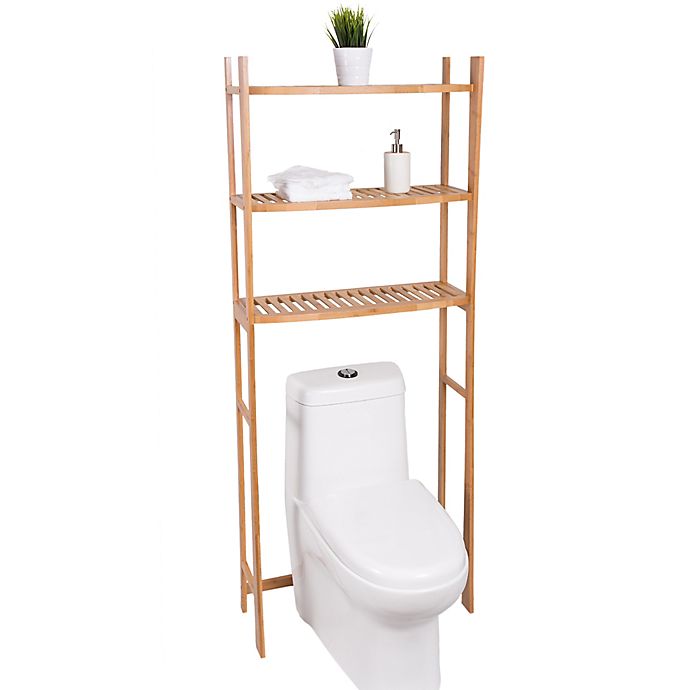 Best Living 3-Shelf Bamboo Over-the-Toilet Space Saver | Bed Bath & Beyond