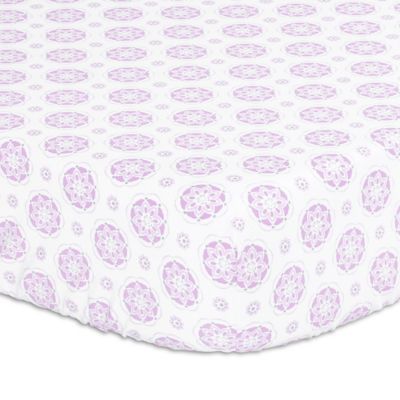 lilac crib sheet
