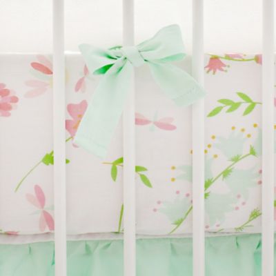 coral fitted crib sheet