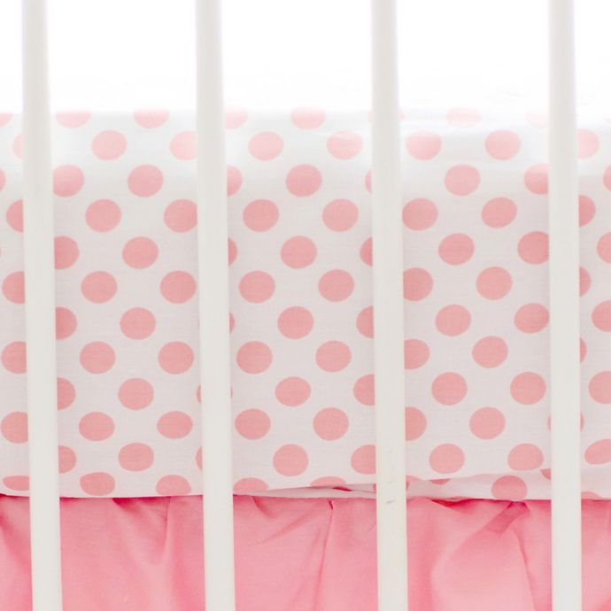 My Baby Sam Polka Dot Fitted Crib Sheet In Coral Bed Bath Beyond