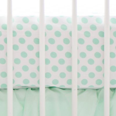 pink polka dot crib sheet