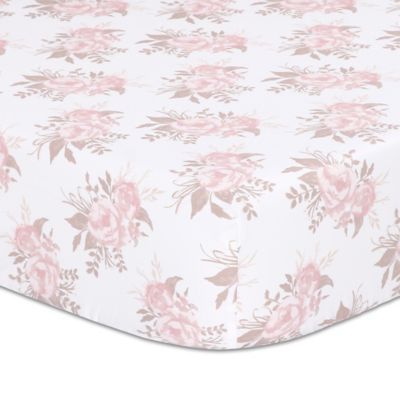 The Peanutshell&trade; Grace Fitted Crib Sheet in Pink