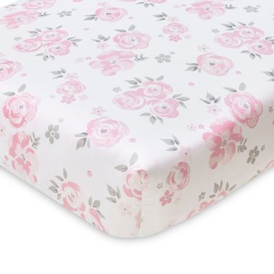 floral fitted crib sheet