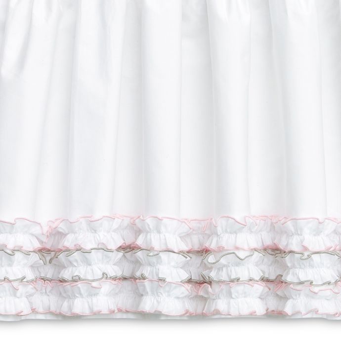 Wendy Bellissimo Mix Match Savannah Crib Skirt In White