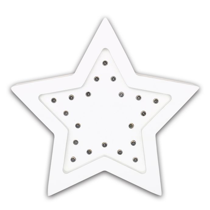 The Peanutshell Star Marquee Wall Light In White Bed Bath Beyond