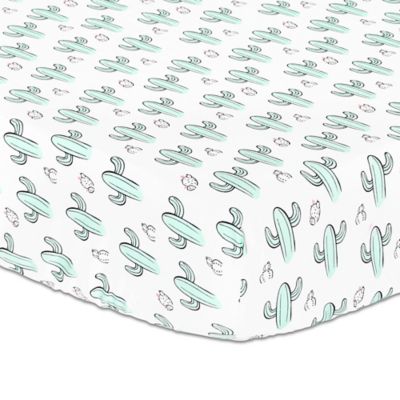 cactus fitted crib sheet