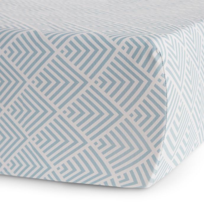 Oilo Studio Kia Jersey Fitted Crib Sheet In Aqua Bed Bath Beyond