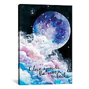 iCanvas &quot;I Love You to the Moon and Back&quot; Canvas Wall Art
