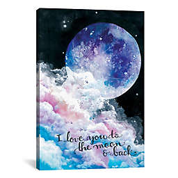 iCanvas "I Love You to the Moon and Back" Canvas Wall Art