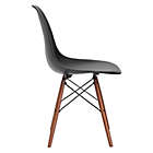 Alternate image 2 for Poly & Bark Vortex Side Chair Walnut Legs in Black