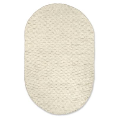 nuLOOM Round Chunky Woolen Cable Rug in White