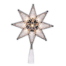 Kurt Adler 10-Light 8-Point Clear Star Christmas Treetop