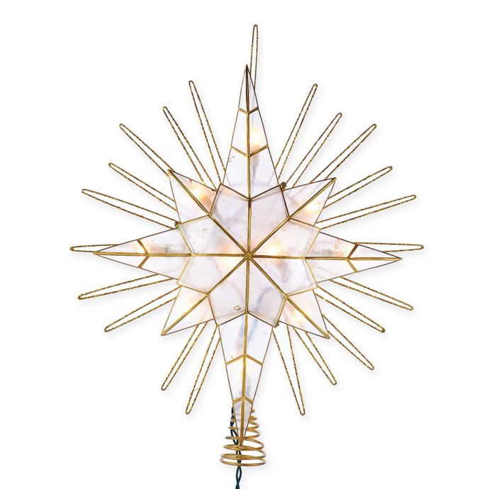 Kurt Adler 10-light Capiz Bethlehem Star Tree Topper 