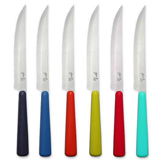Alternate image 1 for Fiesta® 6-Piece Merengue Multicolor Steak Knife Set