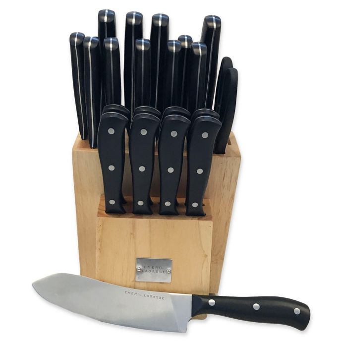 Emeril Forged Stainless Steel 22-Piece Knife Block Set ...