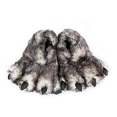 Wishpets Wolf Paw Size Medium Slippers. View a larger version of this product image.