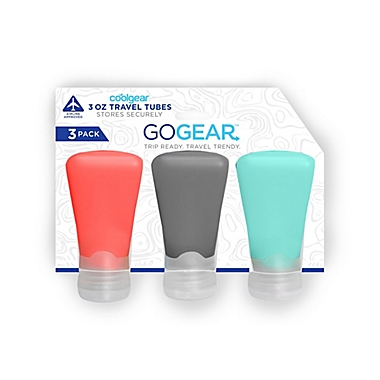 Cool Gear 3-Pack Go Gear Travel Containers in Pink/Grey/Blue. View a larger version of this product image.